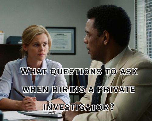 a private investigator being asked by a client