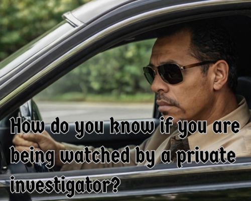 an investigator watching someone from afar