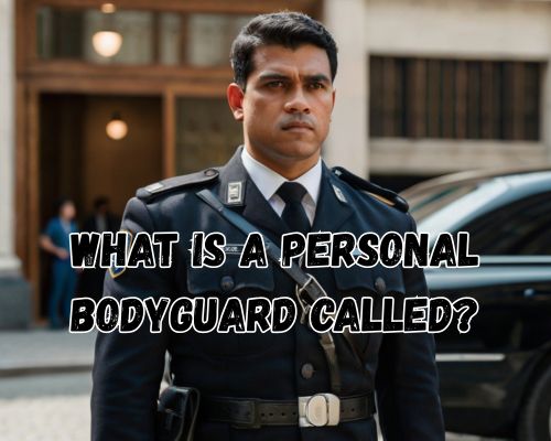 a personal bodyguard in his uniform